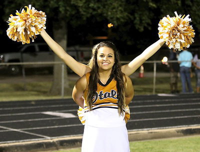 Image: Ashlyn Jacinto and Jozie Perkins combine to create a Super-Cheerleader!