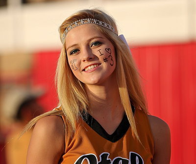 Image: Italy High School cheerleader, Halee Turner is ready for the game.