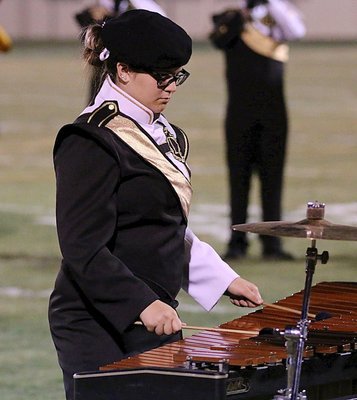 Image: Reagan Adams hits all the right notes during halftime.