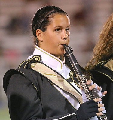 Image: Jenna Holden handles her clarinet magnificently.