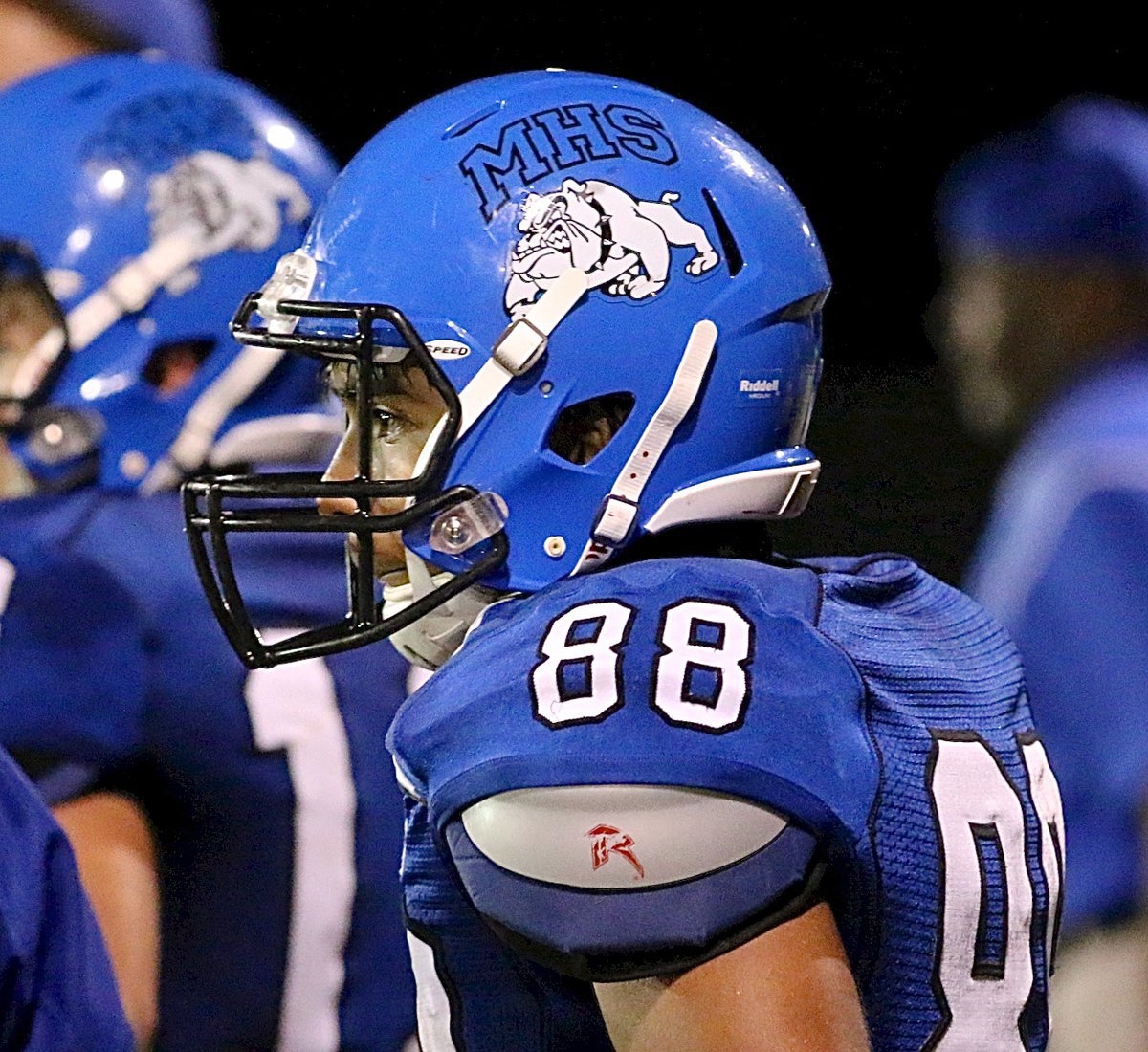 Image: Adrian Ojeda(88) wears the Bulldog decal with pride!