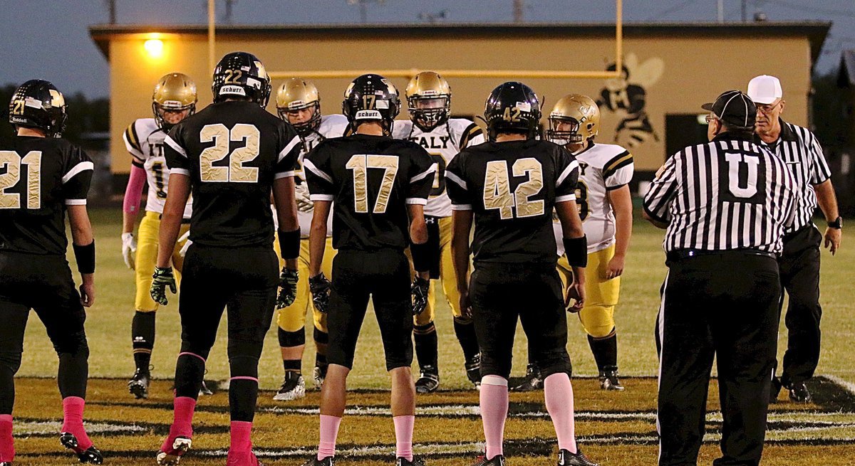 Image: Gladiator captains are Cody Boyd(15), John Byers(60), Coby Jeffords(10) and Sam Corley(58).