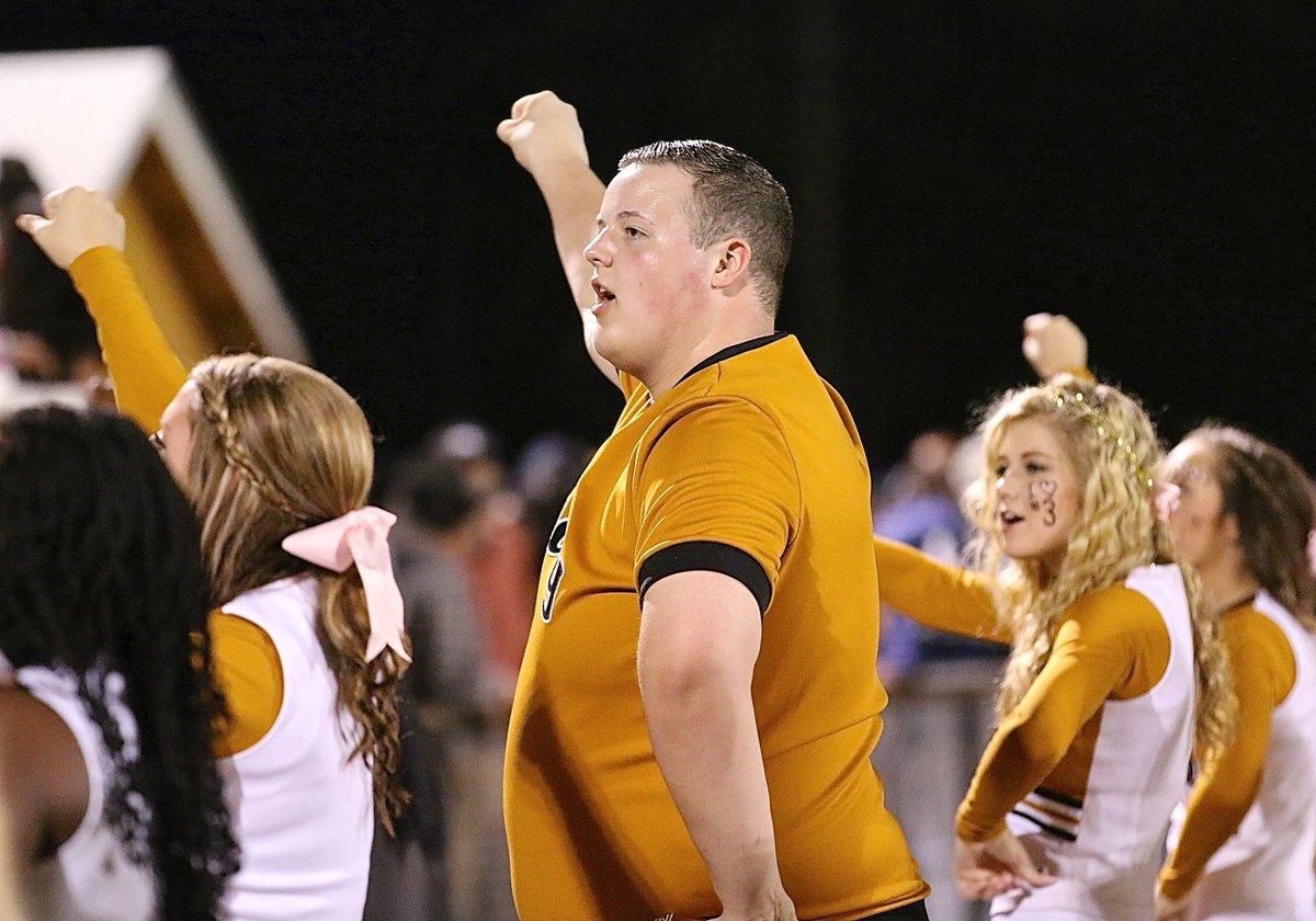 Image: Italy High School cheerleader Zac Mercer urges Italy toward a homecoming victory!