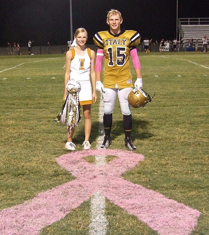 Image: Gladiator senior Cody Boyd(15) and little sis Taylor Boyd pose together for a homecoming picture. That is sweet, and so was Italy’s win over Dawson.