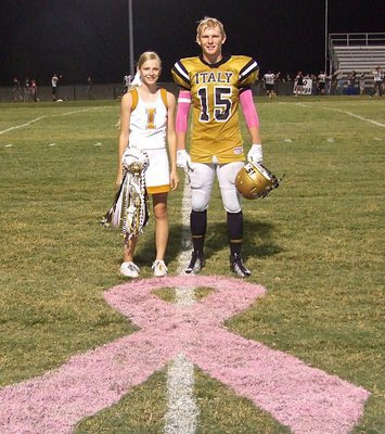 Image: Gladiator senior Cody Boyd(15) and little sis Taylor Boyd pose together for a homecoming picture. That is sweet, and so was Italy’s win over Dawson.
