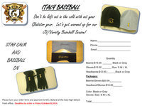 Image: The Italy Baseball team has created beanies, ear warmers, and gloves, with Gladiator spirit icons stitched on them and the items can be purchased thru Mrs. Kelli Ballard at the high school or Mrs. Misty Escamilla at the elementary. Just complete this form and turn it in along with your payment.