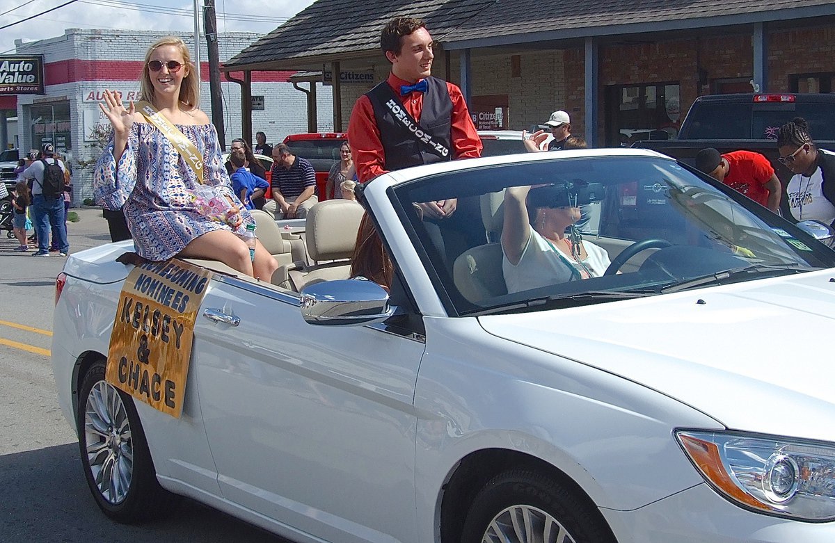 Image: Homecoming Queen Nominee Kelsey Nelson and Homecoming King Nominee Chace McGinnis are dressed to impress.