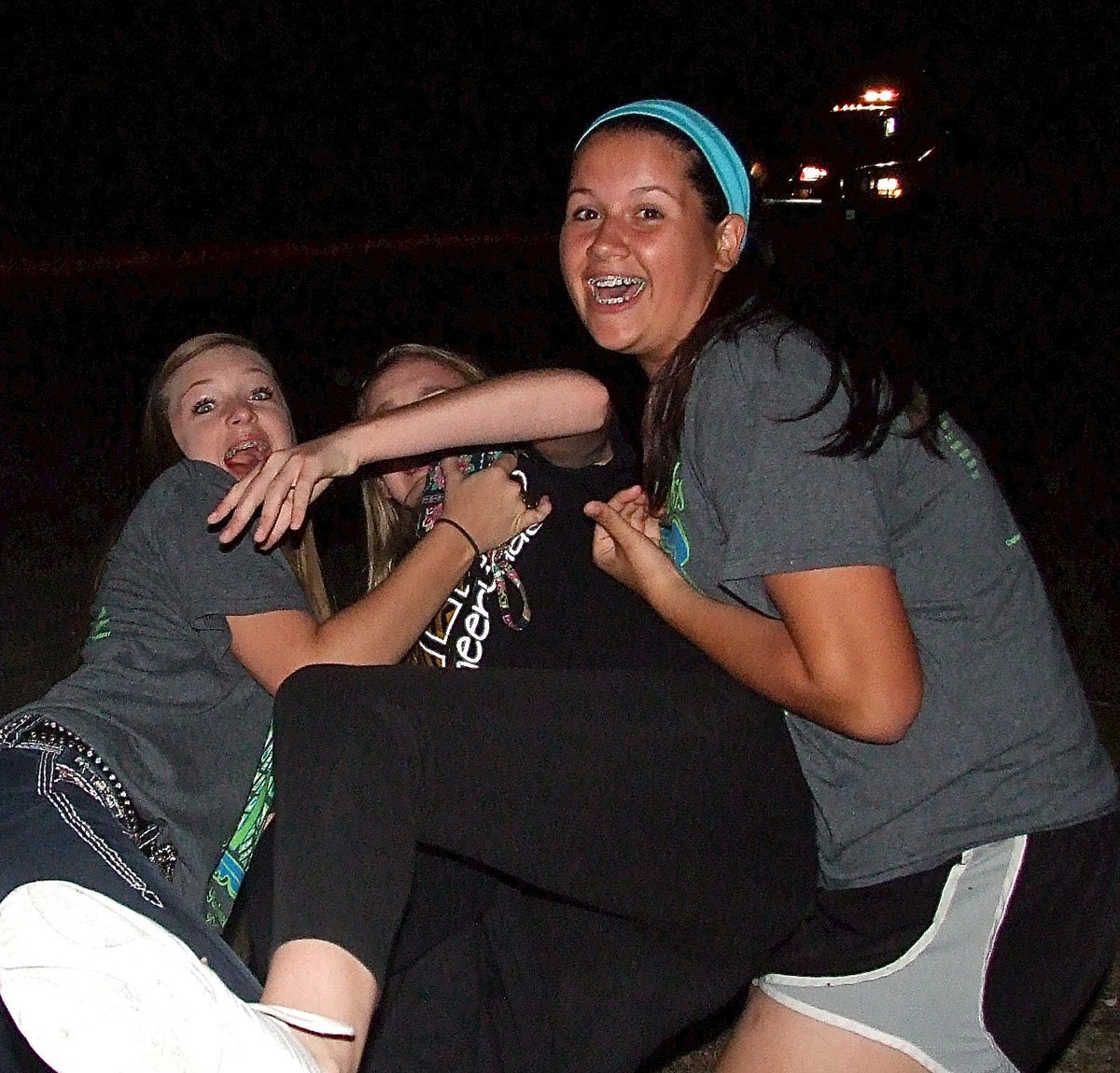 Image: Having three much fun at the bonfire!