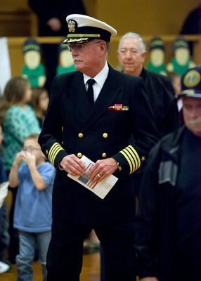 Image: Navy Veteran came to be honored by his granddaughter who attends Stafford Elementary.