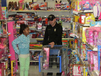 Image: Sgt Pitts and Shamiyah shopping
