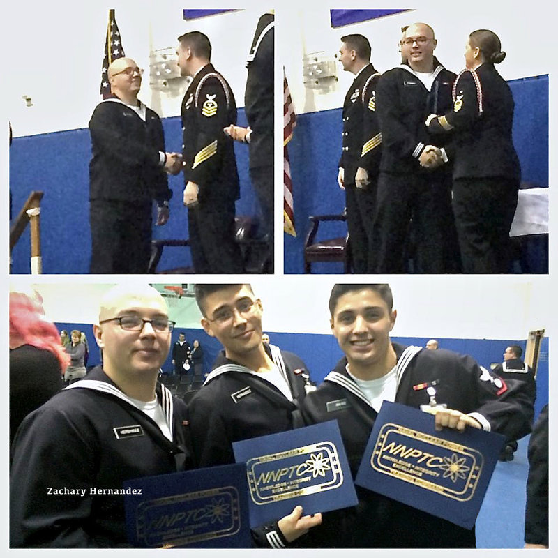 Image: Former Italy High School student-athlete and now Naval Electricians Mate 3rd class petty officer Zachary Hernandez who will be in town for a short visit during the Christmas holiday after graduating Nuclear Field A-School in November.