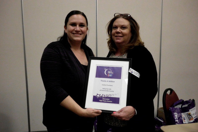 Image: Jessica Gentry and Donna Daniell proudly are the Event Co-Chairs for the 2015 Relay For Life of Central Ellis County.