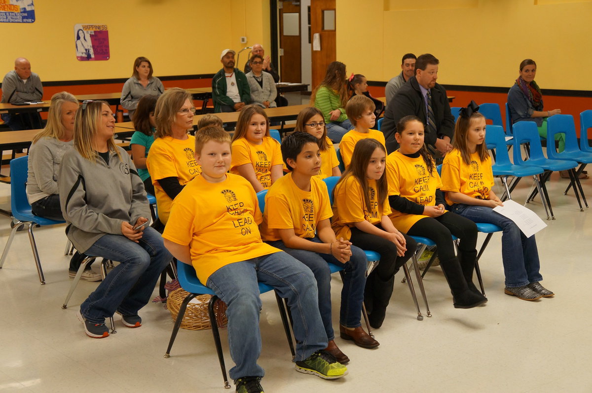 Image: Student includes: (front row left to right) Brice Ballard, Jesus Luna, Morgan Chambers, Ella Hudson, Brooklyn Stimez .  Back row from left to right: Hailee Mathers, Catie South, Reece Janak.