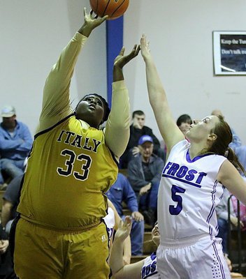 Image: Italy’s Cory Chance(33) helps push the Lady Gladiators to a district win over Frost.