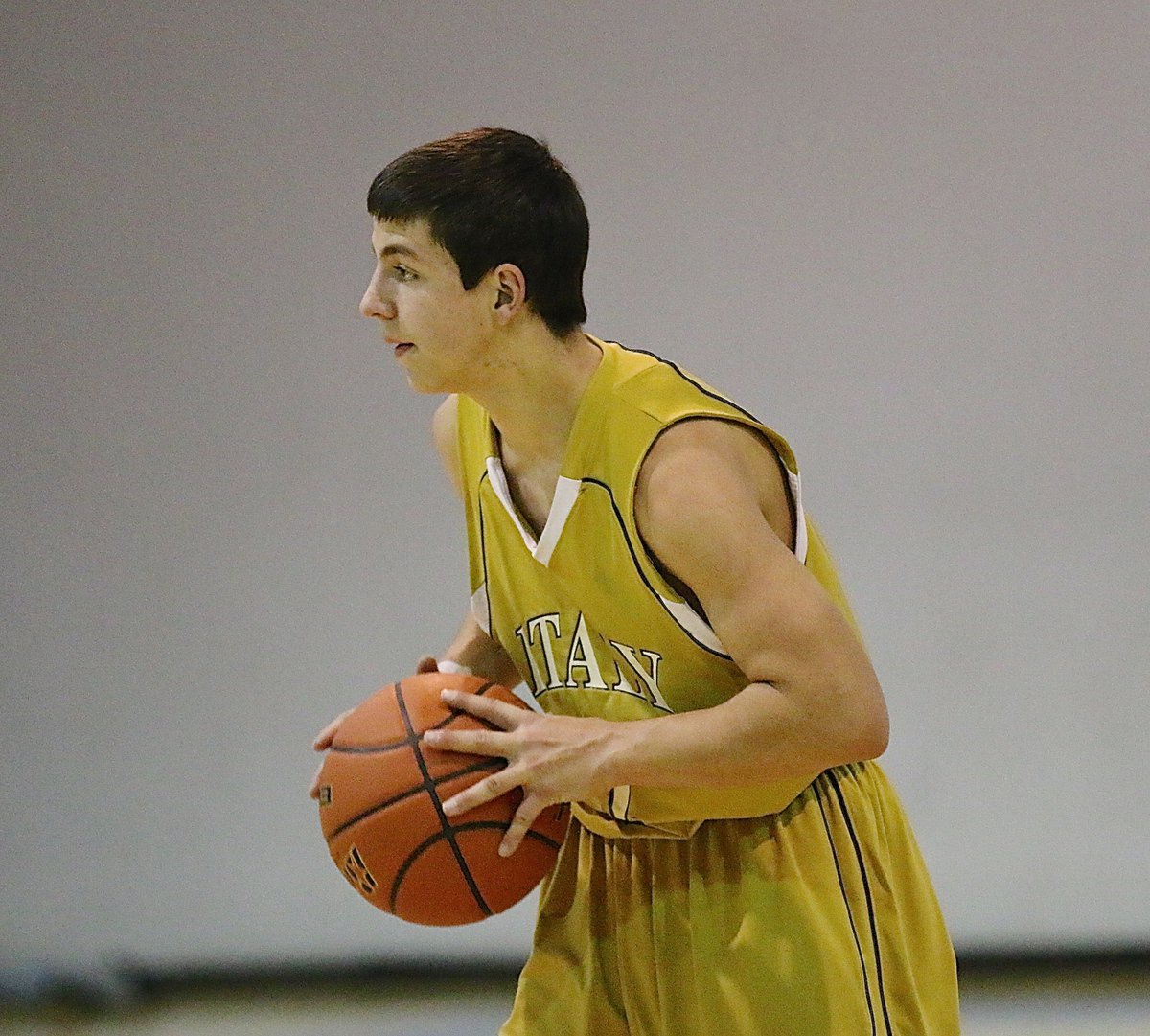 Image: Gary Escmailla(3) swings the ball late in the fourth-period with a victory over Frost in sight.