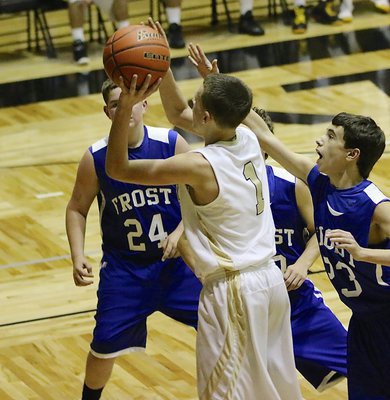 Image: Against Frost, Joshua Cryer(1) helped Italy’s JV offense by putting in 11-points including a 3 three-pointers.