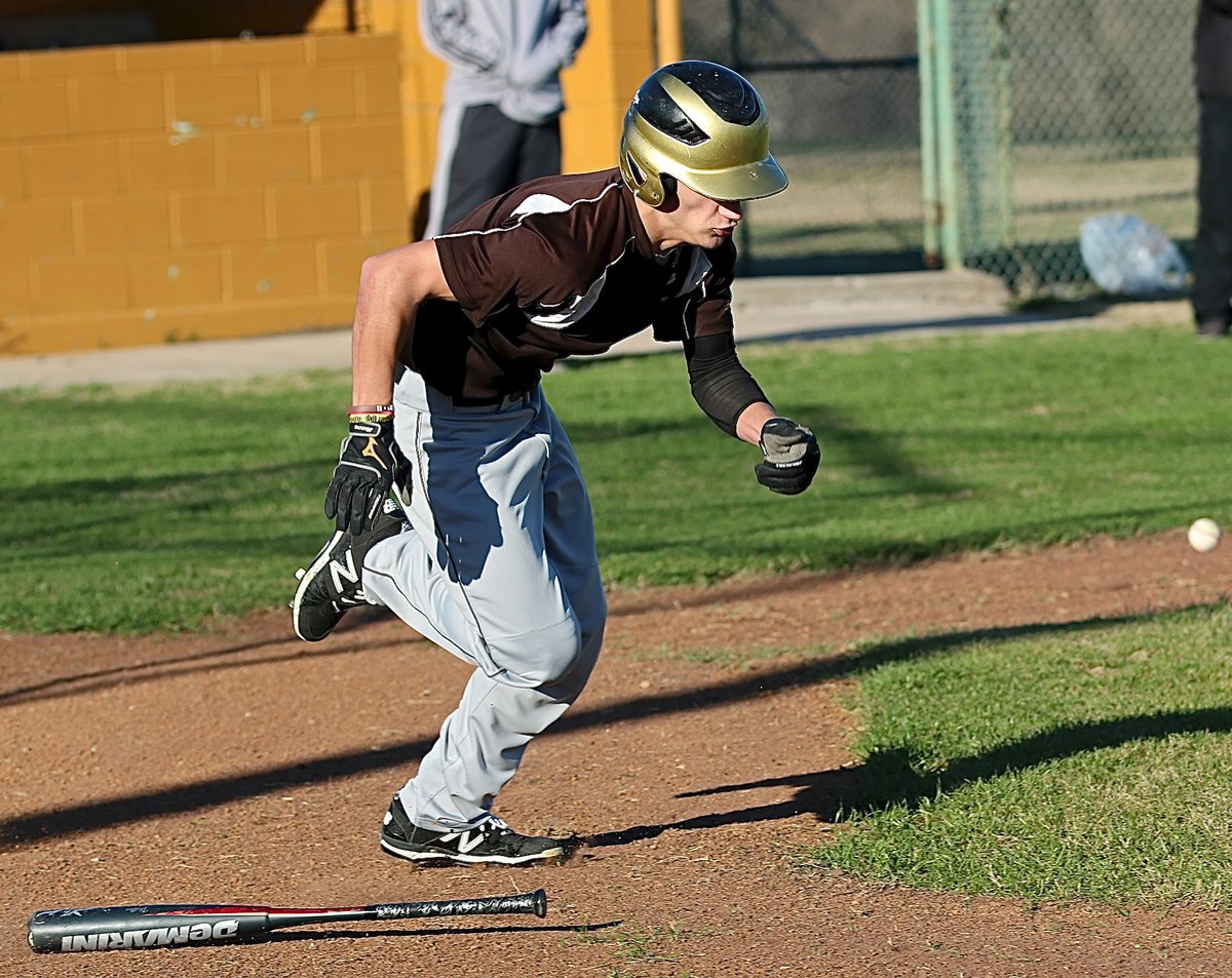 Image: Last season’s district MVP, Levi McBride, hits his leadoff stride early.