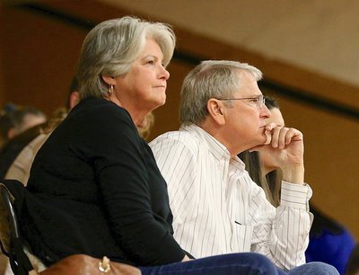 Image: Cheryl Owen and her husband Robert Owen were in Italy’s old gym Saturday to support the kiddos.