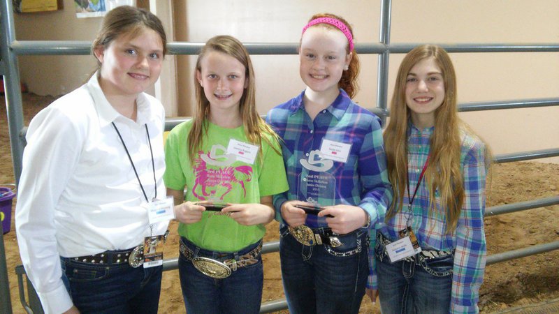 Image: Silver Spurs 4-H Club members who placed in the Top 10 of Skillathon were from left, Margaret Manning of Maypearl 5th place intermediate, Gentry Rogers of Milford 3rd place junior, Sadie Hinz of Italy 2nd place junior, and Autumn Wells of Waxahachie 8th place intermediate.