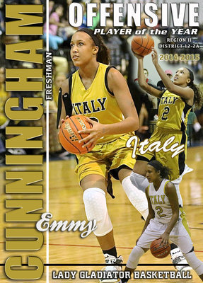 Image: Italy Lady Gladiator Emmy Cunningham finishes her freshman season as the District 12-2A Offensive Player of the Year. Cunningham was also Academic All-District.