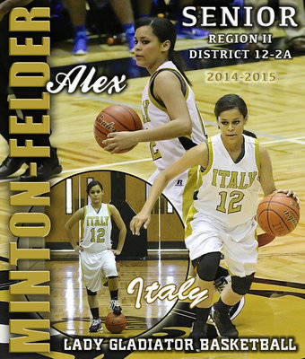 Image: Senior Alex Minton-Felder ends her basketball career as a shooting point guard with the Italy Lady Gladiators.