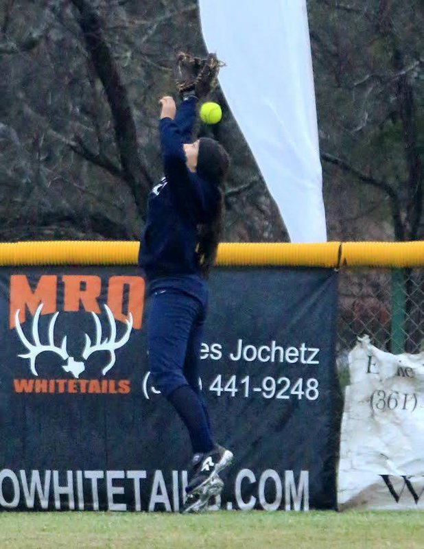 Image: A shot of Goliad’s centerfielder who was unable to catch Italy’s Jaclynn Lewis’s third over-the-fence homerun during the 5th and final game of the tournament. It was Lewis’s 3rd straight fence clearer over 3 games.