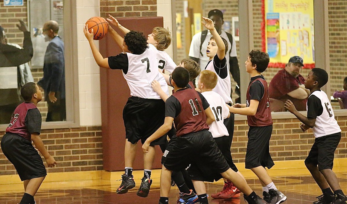 Image: Evan Cunningham(7) tears down a defensive rebound for Italy.