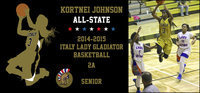 Image: Congratulations to 2014-2015 Italy Lady Gladiator 2A Basketball senior #3 Kortnei Johnson for earning TGCA (Texas Girls Coaching Association) All-State Honors!