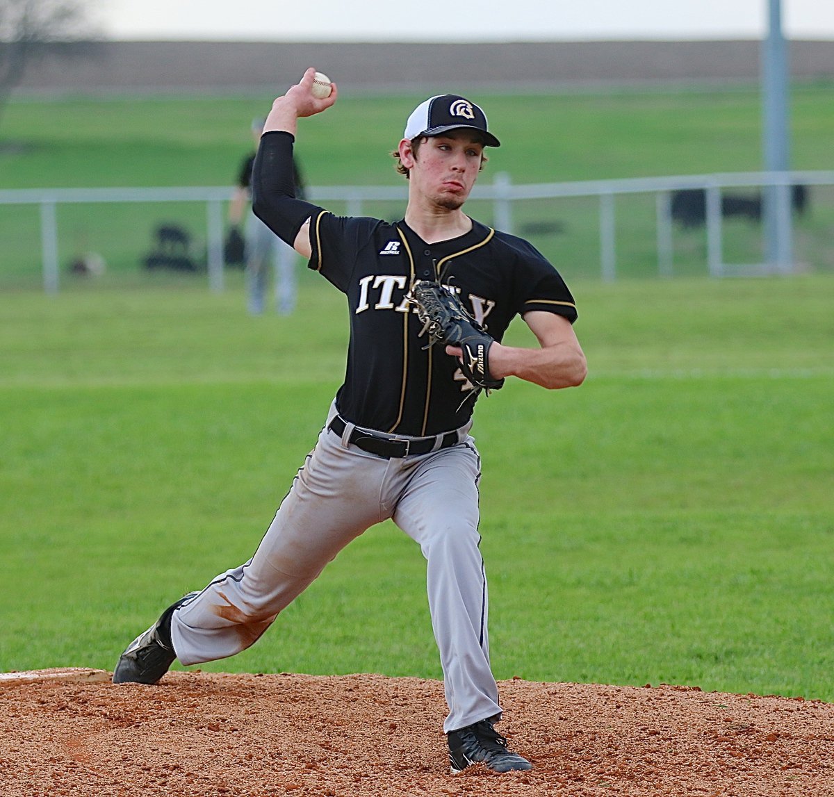 Image: Ryan Connor(4) started the game from the mound for the Gladiators recording 4 strikeouts.