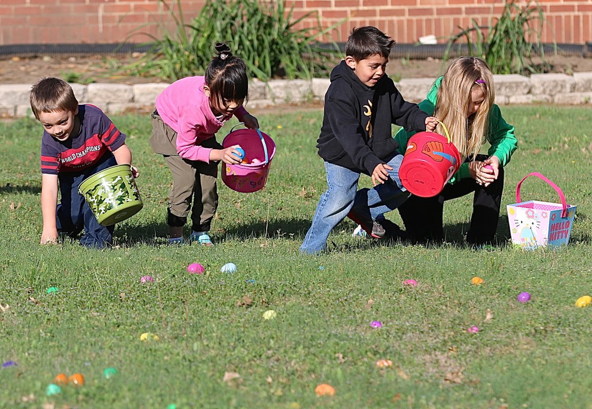 Image: These little egg hunters really egg-cel at what they do.