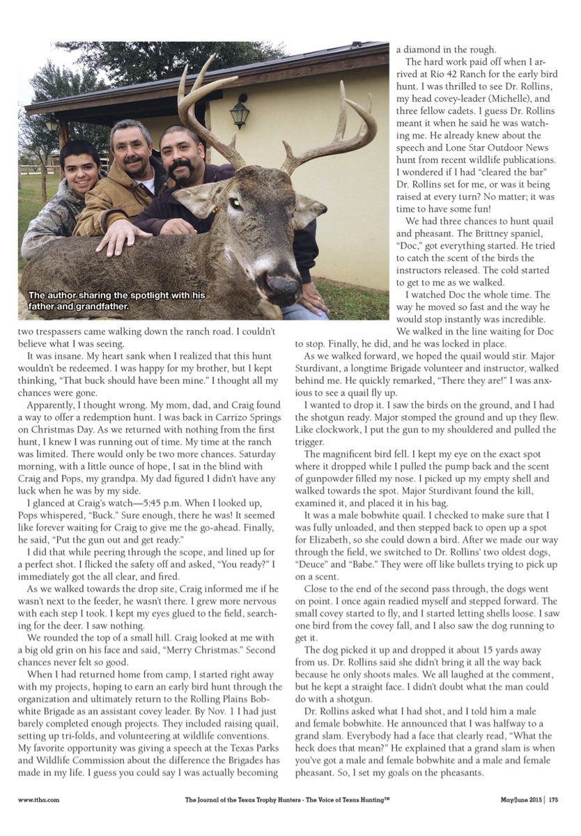 Image: Republished with permission by Texas Trophy Hunters Magazine (May/June issue)