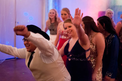 Image: Prom train led by Pedro Salazar and Tia Russell