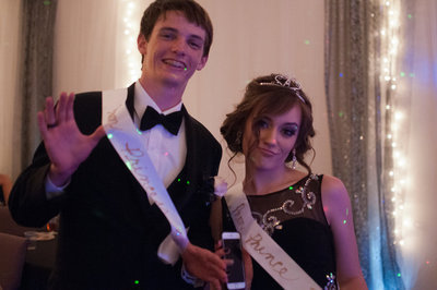 Image: Prom Prince Ty Windham and Princess Jozie Perkins pose for the camera