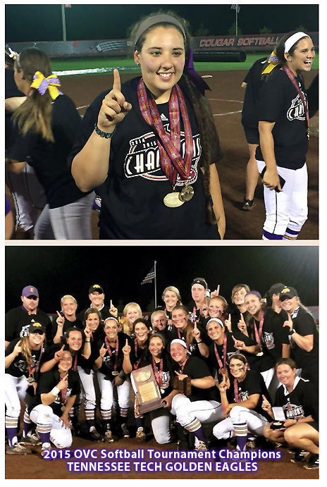 Image: Congratulations to former Lady Gladiator and current Tennessee Tech Golden Eagle, Alyssa Richards, and to all her TTU teammates and coaches on becoming the 2015 Ohio Valley Conference (OVC) Softball Tournament Champions!!! TTU advances to the NCAA Tournament where they will face Auburn University in the first-round.