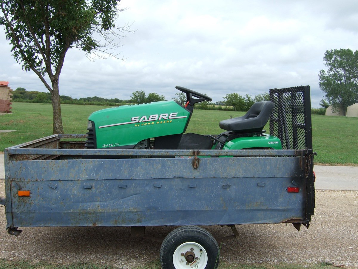 Image: Steve’s lawn mower is loaded up and ready to go to work. Just give him a call at 972/750-3305!