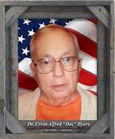Image: Dr. Ervin Alfred Byers, age 85, of Italy, passed away Thursday, October 8, 2015 peacefully at his home surrounded by family. Ervin was proceeded in death by his beloved wife of 49 years Ann Sims Byers, May 3, 2014.