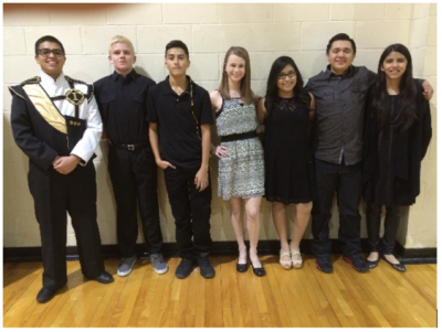 Image: (L to R: Isaac Garcia, Jeremy Graves, Michael Gonzalez, Kimberly Hooker, Arely Salazar, Rigo Munoz, and Andrea Galvan. Not pictured: Kaitlyn Fulghum)