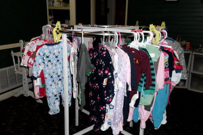 Image: New items available in Noah’s Boutique are clothing, bedding, blankets, diapers, baby food, formula and other items the parents will need for their babies.