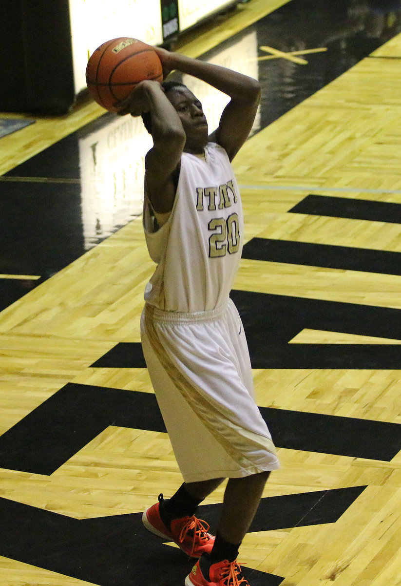 Image: Anthony Lusk(20) led Italy’s JV Gladiators with 24-points, including six -3pointers against Itasca. Italy won the game 59-34.