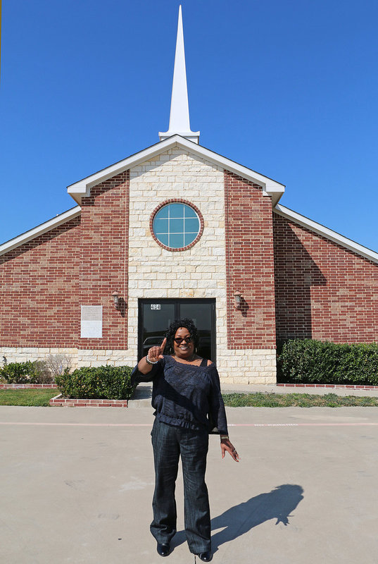 Image: Congratulations to Union Missionary Baptist Church 2016 Chili Cookoff 1st place winner Marilyn Kelley who modestly poses in front of the church. The event was hosted by the Union Women at Work (UWAW).