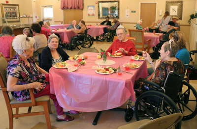 Image: The Mother’s Day meal is served but the food always goes best with friends and family to share it with.