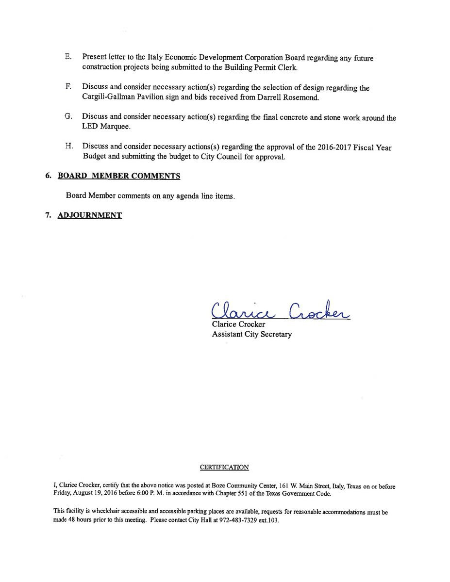 Image: Agenda – page 2