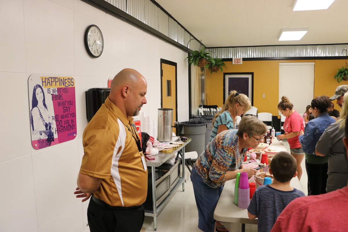 Image: Superintendent Lee Joffre oversees the ice cream operation.
