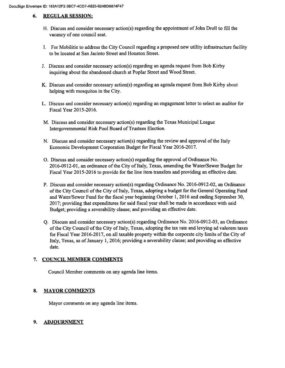 Image: Agenda – page 2