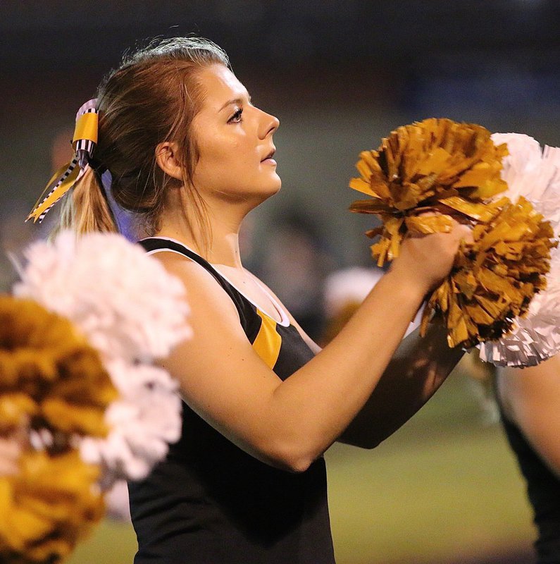 Image: The Lone Senior! Brooke DeBorde is the only senior cheerleader for the Gladiators but has no problem setting the example for the rest of the squad.