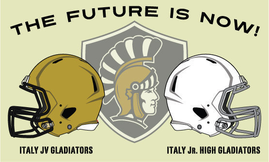 Image: The Italy Jr. High Gladiators will only have one game to play on Thursday, September 22, at Dallas Gateway Charter starting at 5:30 p.m. Also on Thursday, the Italy JV Gladiators will travel to Waco Lavega for a 7:30p.m. kickoff. Go Italy!