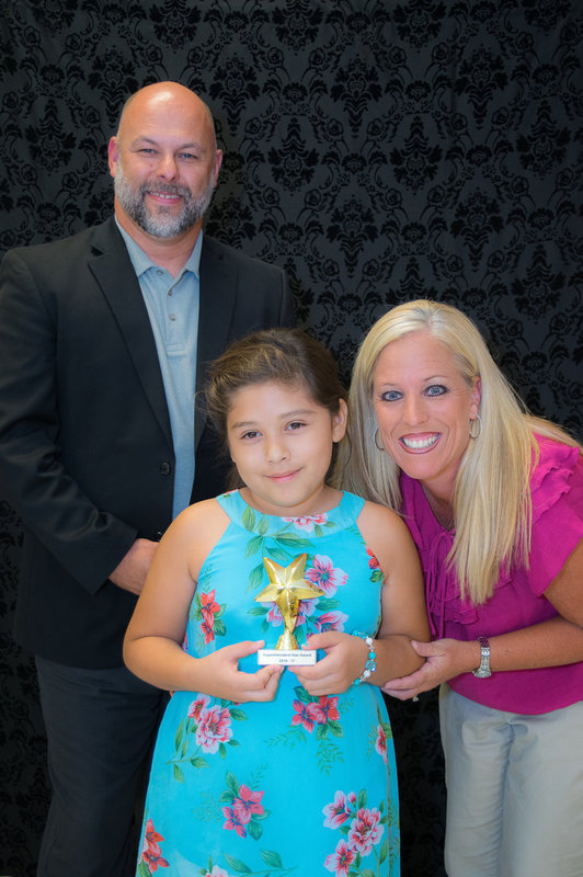 Image: Sage Olvera received the 4th Grade Star Award. (l to r) Lee Joffre, Olvera and her teacher Mrs. Hellner.