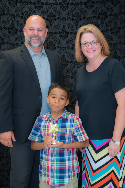 Image: 3rd Grade Star Award was presented to Raul Acosta from Mr. Joffre and teacher Mrs. Haake.