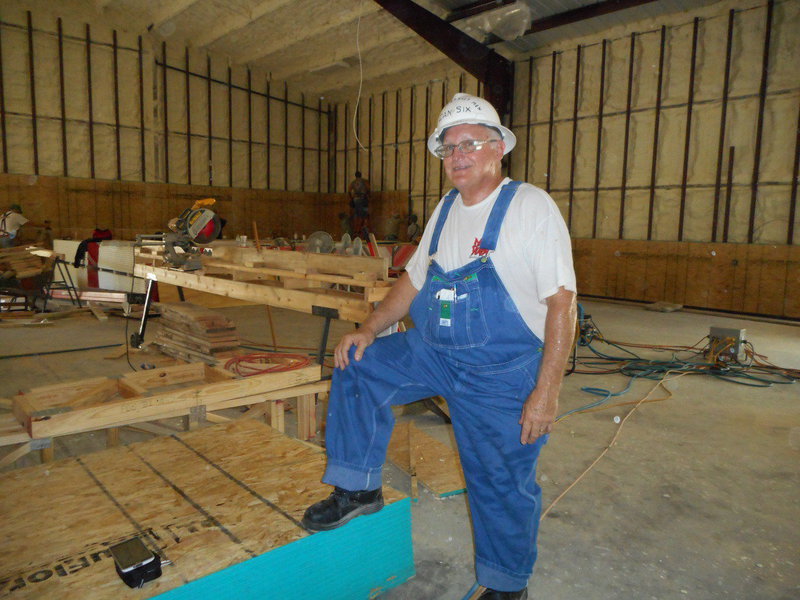 Image: Don Six was the lead carpenter on the Central Baptist Church job. He has been with TBM Retiree Builders for 20 years.