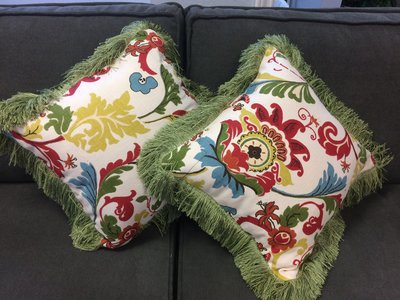 Image: Great pair of throw pillows by Clarence Snell—$20 for the pair! Give him a call (214) 241-2637